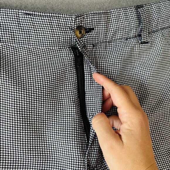 FireThorne Mens Golf Shorts Houndstooth Black White Size 40 Bermuda Outdoor Prep - Picture 5 of 16